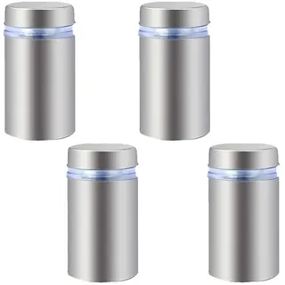 ZAMXHUG 4pcs Abstandshalter Wand, Abstandhalter Edelstahl, Wandabstandshalter, Distanzhülsen Edelstahl, Schilderhalter, Wandabstandshalter für Displays Aufhängen Glas Spiegel Acryl, Silber(12x20mm)