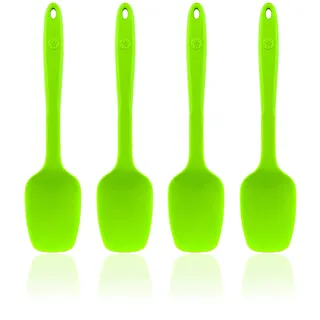 Kochblume Flexlöffel S 4er Set | Premium-Silikon | Hitzebeständig | Spülmaschinenfest | Farbe: limette