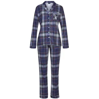 H.I.S. H.I.S Damen Pyjama dunkelblau-kariert Gr.32