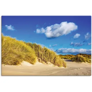 Artland Leinwandbild »Landschaft mit Dünen Insel Amrum«, Strandbilder, (1 St.), auf Keilrahmen gespannt, blau