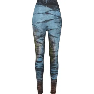 URBAN CLASSICS Cotton Tie Dye High Waist Leggings Black