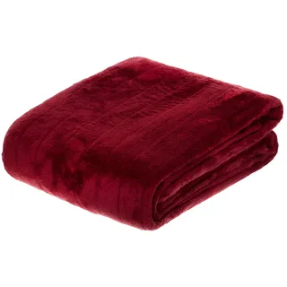 Brandsseller Felldecke Kuscheldecke Nerzfelloptik - 150 x 200 cm | 1150g - Rot