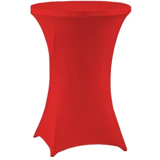 meioro Stretch Stehtischhusse Ø 80cm Polyester Enge Tischdecke, Abwaschbar Rund Husse, Faltenresistente Hussen mit Verstärkung im Fußbereich Geeignet für Stehtisch Bistrotisch (Rosa,60Dx110H cm)