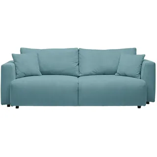 Carryhome Schlafsofa , Türkis , Kunststoff , Füllung: Schaumstoff, Faserbällchen,Schaumstoff, Faserbällchen , 250x92x105 cm , Made in EU, Oeko-Tex® Standard 100 , Stoffauswahl, Schlafen auf Sitzhöhe, Rücken echt , Wohnzimmer, Sofas & Couches, Schlafsofas, Sonstige Schlafsofas