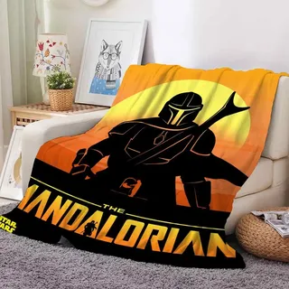 Mandalorian Yoda Flannel Fleece Blanket Grogu Kuiil Karga Decke Sommer Sofa Quilt - Grogu 01 - 130x150cm