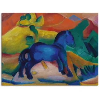 Artland Leinwandbild »Blaues Pferdchen Kinderbild. 1912.«, Tiere, (1 St.), auf Keilrahmen gespannt, bunt