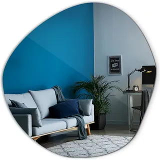 Unregelmäßige Ovale - Spiegel Wandmontiert – Boho-Loft-Stil – 48 cm x 48 cm