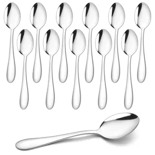 HaWare Kaffeelöffel, 12 Stück Edelstahl Teelöffel Dessertlöffel Set, Klein Löffel für Hause/Restaurant/Hotel, Hochglanzpoliert & Spülmaschinenfest - 13,5cm (Klassisches Design)