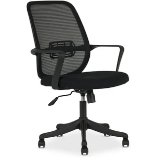 Idimex Bürodrehstuhl Mollis schwarz , Schwarz , Textil , Mode , 63x98x63 cm , Büromöbel, Bürostühle, Drehstühle