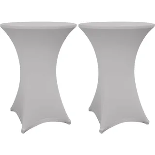 Lumaland 2X hochwertige Stehtischhusse 80-85 cm, ÖKO-TEX® Zertifikat | Stretch Tisch-Überzug schnelltrocknend, Husse mit Verstärkung im Fußbereich | Waschbar, pflegeleicht & langlebig