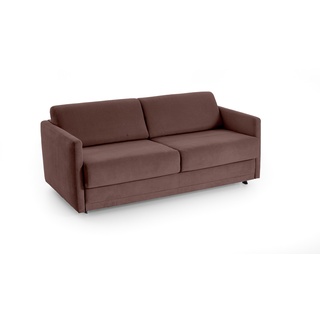 ATLANTIC home collection Schlafsofa Limone, hochwertig gepolstert, braun, Dauerschläfer mit 140/200 Liegefläche, 193x93x90 cm (BxTxH)