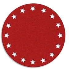 Bild Tischdecke »Filzdecke Sternenkranz Rund«, (1 St.), Festliche Deko, rot