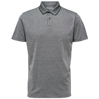 Selected HOMME Poloshirt »SLHLEROY COOLMAX SS POLO NOOS«, grau