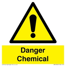 S10 Schild mit Aufschrift "Danger Chemical", 100 x 100 mm