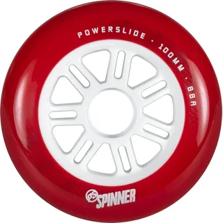 Powerslide ["Powerslide Inline Skate Rollen Spinner 100 Red","100mm / 88A","für Urban und Fitness","3er-Pack"] / Transparent