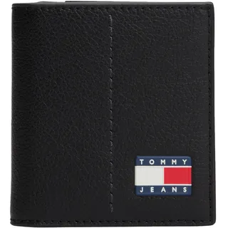TOMMY JEANS Herren Geldbeutel Heritage Coin Faltbar, Schwarz (Black), Einheitsgröße