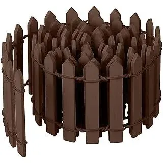 Bewudy 1 Stück Miniatur Zaun Gartendekor, 90x5cm Miniatur Zaun Gartenzaun Holz MiniaturZaun Aus Holz Mini Gartenmöbel Wichtel Holzzaun Zum Basteln Terrarium Puppen DIY-Nachbildung (Braun)