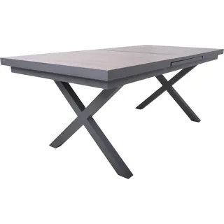 Garden Pleasure Gartentisch ausziehbar Braun-Grau 100 cm x 200 cm