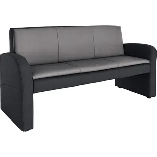 exxpo - sofa fashion Hockerbank »Cortado, 3-Sitzer Küchensofa mit hohem Sitzkomfort« hohe Bodenfreiheit, schöne Detailverarbeitung, schwarz