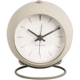 Karlsson [DL] Alarm Clock Nirvana Globe warm Grey D. 9,5cm, H.10,5cm, Depth. 7cm, Excl. AA Battery -