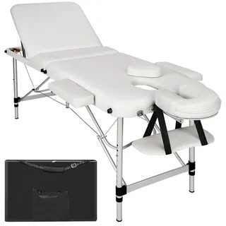 tectake Massageliege 3 Zonen, 210 x 95 x 90 cm, weiß , Weiß , Metall , 61x68x180 cm , Freizeit & Co, Wellness & Gesundheit, Gesundheit