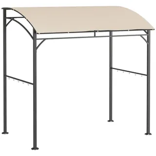 Outsunny Grillpavillon 2,15 x 1,5 m inkl. Seitenteile Beige/Schwarz