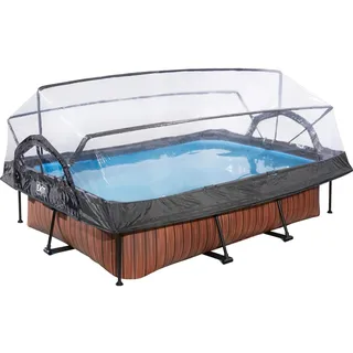 EXIT TOYS EXIT Wood Pool 300 x 200 x 65 cm inkl. Filterpumpe und Abdeckplane