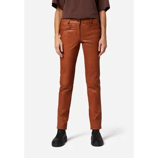 Damen Lederhose Lederjeans Ricano DORIN – cognac / L - Braun