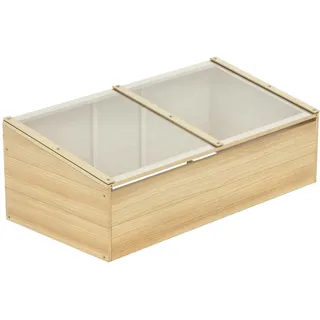 Outsunny Frühbeet aus Holz 1 x 0,5 x 0,35 m natur
