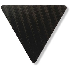 M&M Smartek Carbon Karte im Dreieck-Format (5,5 cm je Seite) aus echtem Kohlefaser stabil und elegant in schwarz