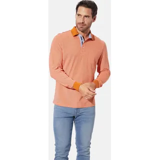 Langarm-Poloshirt BABISTA "Langarm-Poloshirt ULDOR", Herren, Gr. XL, orange (orange melange), Obermaterial: 100% Baumwolle CO., Shirts Langarm-Poloshirt