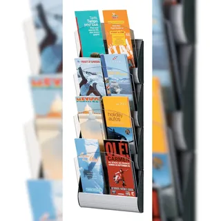 Paperflow Wandprospekthalter Integral silber DIN A5 20 Fächer