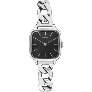 KOMONO Kate Revolt Silver Black Japanische Analoge Quarzuhr für Damen mit Edelstahlband