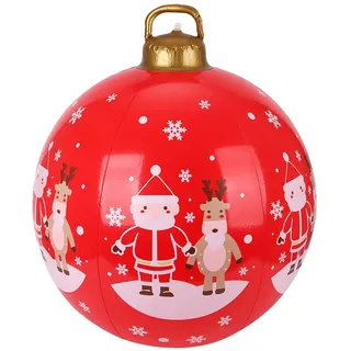 Aufblasbare Riesen-Weihnachtskugel aus PVC – dekoriert für den Innen- und Außenbereich – aufblasbare Weihnachtskugeln für draußen und Zuhause – Dekoration