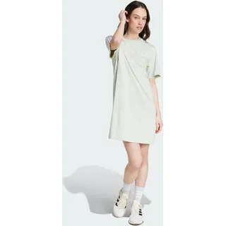 Adidas Essentials 3-Streifen Single Jersey Boyfriend T-Shirt-Kleid Linen Green S