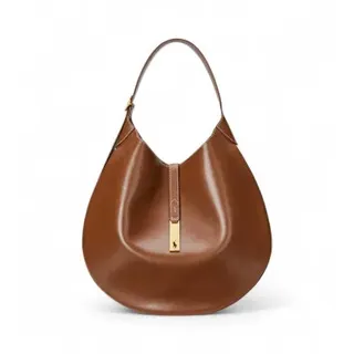 Polo Ralph Lauren für Damen. 428867518009 Umhängetasche Polo ID Umhängetasche groß braun Leder (OSFA), Lässig