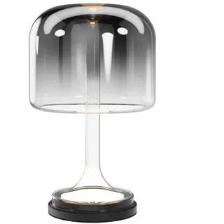 LED Tischlampe dimmbar Glas Schirm Rauchgrau 42 cm 3000 K Nachttisch Leuchte