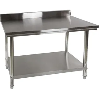 Arbeitstisch aus rostfreiem Stahl 120x60 cm DAT 120 - Silber