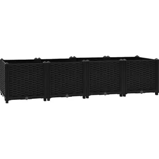 vidaXL Hochbeet 160x40x38 cm Polypropylen - Schwarz