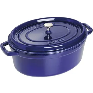 Cocotte 33 cm oval dunkelblau