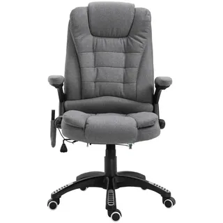 Vinsetto Massagesessel Chefsessel Gamingstuhl Drehstuhl Massagebürostuhl Grau , Kunststoff , Füllung: Schaumstoff,Schaumstoff , 74x116x67 cm , Büromöbel, Bürostühle, Drehstühle