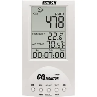EXTECH CO220 Kohlendioxid-Messgerät 0 - Hygrometer, Weiss