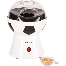 Celexon SoccerPop SP10 Popcornmaschine im Fussballlook fuer perfekte Fussballabende inkl. Messbecher, Fun Kitchen, Schwarz, Weiss