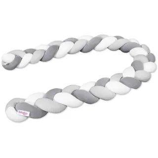 babybay Nestchenschlange, Hellgrau, Champagner, Dunkelgrau, Textil, Füllung: Polyester, 9x9x180 cm, schadstoffgeprüft, Schlafen, Babybettausstattung, Babynestchen, Bettschlange