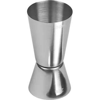 Tala Jigger 25 ml 50 ml Edelstahl Doppel Shotmaß Barmaß Cocktail Messbecher für Cocktails Mixgetränke und Spirituosen Spülmaschinengeeignet Silber