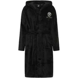 CARLO COLUCCI Bademantel »Kapuzen-Bademantel für Herren aus weicher Baumwolle« 1 Stk. MADE IN GREEN by OEKO-TEX®, schwarz