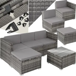 Tectake Lignano Loungeset grau
