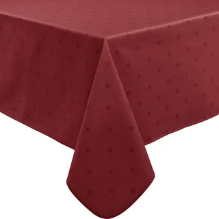 Erwin Müller abwaschbare Tischdecke, Tischwäsche Neuss im Rautendesign Burgund Größe 110x140 cm - acrylversiegeltes Gewebe für leichtes Wischen