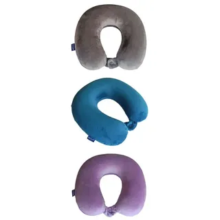 Scape Travel Epp002 Reisekissen - Grey / Petrol Blue / Lilac - One Size