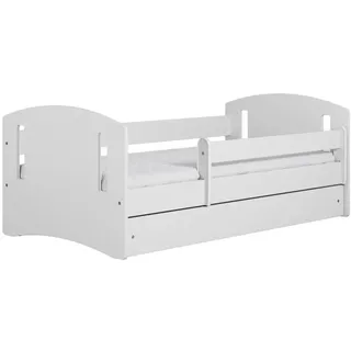 Raumhirsch Furniture Kinderbett Classic II mit Schublade ohne Matratze 90/65/184 , Weiß , Holzwerkstoff , 80x180 cm , Babymöbel & Kindermöbel, Kinderzimmer & Jugendzimmer, Kinderbetten
